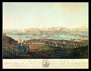 Zdobycie Seringapatam w 1799, 1801 (kolorowa akwatinta)
