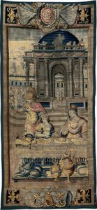 Uczta [część środkowa], z Historii Artemizji autorstwa Antoine Caron
