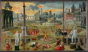 Masakra Triumwiratu. Aluzja do ... autorstwa Antoine Caron