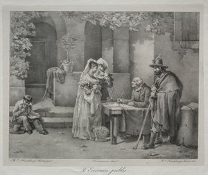 Publiczny pisarz autorstwa Antoine Cécile Hortense Haudebourt Lescot