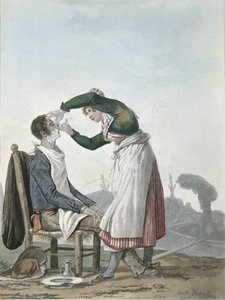 Collier się goli autorstwa Antoine Charles Horace Vernet