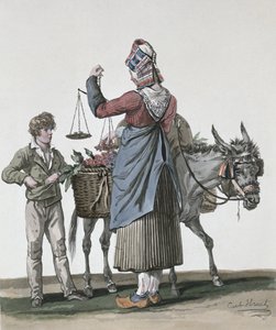 Sprzedawca czereśni autorstwa Antoine Charles Horace Vernet