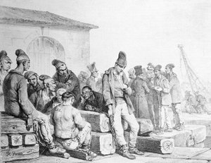 Skazani, ryt Francois Serafin Delpech (1778-1825), I poł. XIX w. autorstwa Antoine Charles Horace Vernet
