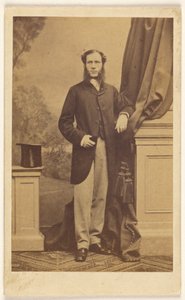 [Niezidentyfikowany mężczyzna z długimi baranimi policzkami, stojący]. autorstwa Antoine Claudet