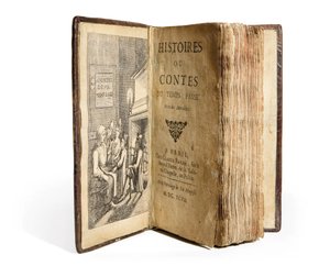 Frontyspis z „Stories or Tales of the Past. Z Moralitami Charlesa Perraulta, Paryż: Claude Barbin autorstwa Antoine Clouzier