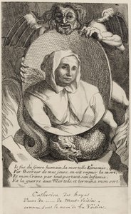 Catherine Deshayes (Monvoisin, znana jako "La Voisin") 1680 autorstwa Antoine Coypel