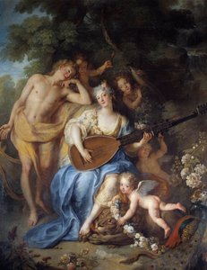 Fragment „Portretu księżnej Villars”” z domu Angelique de Varangeville (1683 -? ). Obraz Antoine