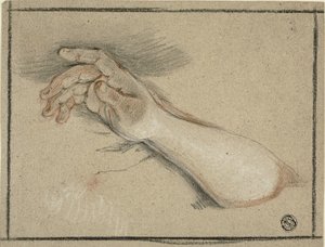 Dłoń i przedramię autorstwa Antoine Coypel