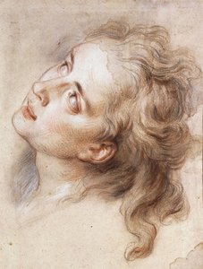 Głowa Anioła, patrząca w lewo, autorstwa Antoine Coypel