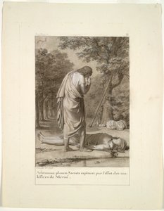 Arystomenes opłakujący śmierć Sokratesa od zaklęcia Meroe... Złoty osioł, 1795.