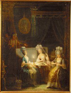 Zemir i Azor, opera Andre E... (obraz na płótnie) autorstwa Antoine Francois Saint Aubert