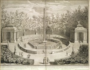 Fontanna Kopuł, Wersal, ok. 1715 (akwaforta) autorstwa Antoine Herriset