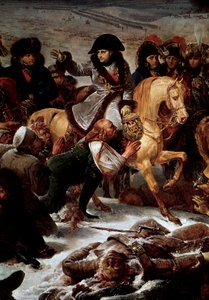 Kampania prusko-polska (1806-1807): „”Napoleon I (1769-1821) na polu bitwy pod Eylau 9.02.1807”” Szczegół. Obraz Antoine Jean Gros (1771-1835) 1808 Nd. 5,21x7,84 m Paryż, Musee du Louvre autorstwa Antoine Jean Gros
