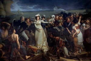 Zaokrętowanie Marii Teresy z Francji, księżnej Angouleme zwanej Madame Royale (1778-1851) w Pauillac 2/04/1815 dla Anglii Obraz Antoine Jean Gros (1771-1835). 1818 niedz. 3,26x2,04 m Bordeaux, musee des Beaux Arts autorstwa Antoine Jean Gros