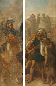 Generał Jean-Baptiste Kléber i rodzina egipska (Szkice do „Bitwa pod piramidami”) autorstwa Antoine Jean Gros