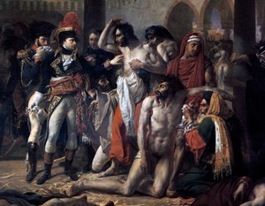 Napoleon Bonaparte z wizytą na dżumie w Jaffie, 11 marca 1799, 1804.