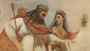 Szkic kopuły Panteonu (kościół Sainte-Geneviève): Clovis i Clotilde, około 1811 (olej) autorstwa Antoine Jean Gros