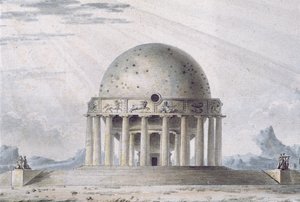 Projekt domu dla kosmopolity, 1783 (detal) (zob. też 195241-195242, 196724-196726) autorstwa Antoine Laurent Thomas Vaudoyer