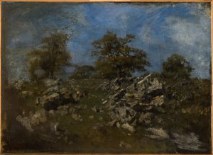 Krajobraz ze skałami autorstwa Antoine Louis Barye
