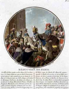 Zdobycie Paryża w 1594 r., rytowane przez Louisa Rogera autorstwa Antoine Louis Francois (after) Sergent Marceau