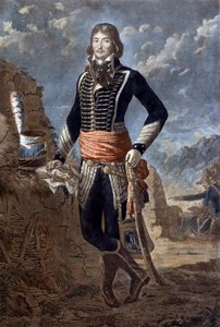 Portret generała Marceau (1769-1796) (Francois Severin Marceau Desgraviers), na podstawie obrazu Antoine Louis Francois Sergent (1751-1847), znanego jako sierżant Marceau. Rycina z XVIII wieku. Paryż, musee de l