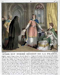 Opat Suger (1082-1152) zostaje mianowany regentem Francji, 1788 autorstwa Antoine Louis Francois Sergent-Marceau