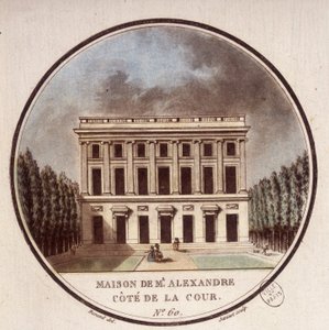 Maison de Monsieur Alexandre, boczny dziedziniec, Paryż. W pritoresque widokach głównych budynków Paryża autorstwa sierżanta autorstwa Antoine Louis Francois Sergent Marceau