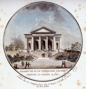 Dom Monsieur le Chevalier, architekt, Paryż. W pristoresque widokach głównych budynków Paryża autorstwa sierżanta