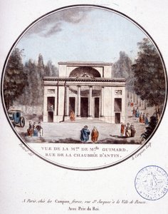 Widok domu Mademoiselle Guimard, rue de la chaussée d