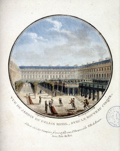 Widok na ogród Pałacu Królewskiego – w „Malownicze widoki głównych budynków Paryża” autorstwa sierżanta autorstwa Antoine Louis Francois Sergent Marceau