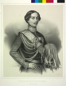 Książę Parmy Karol III (litografia) autorstwa Antoine Maurin