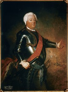 FRIEDRICH WILHELM I: Król Prus (1688-1740), po 1733 (olej na płótnie) autorstwa Antoine Pesne