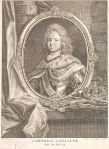 Fryderyk Wilhelm I, król pruski i jako elektor Fryderyk Wilhelm II i margrabia brandenburski autorstwa Antoine Pesne
