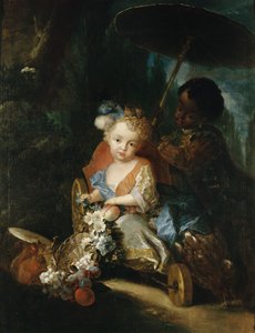 Niemcy: Książę Fryderyk Ludwik w powozie ogrodowym autorstwa Antoine Pesne