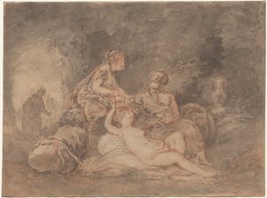 Lot i jego córki, 1756. autorstwa Antoine Pesne