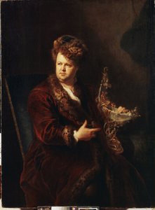 Portret jubilera Johanna Melchiora Dinglingera (1664-1731). Obraz Antoine Pesne (1683-1757), ok. 1721. Sztuka niemiecka, styl barokowy. Ermitaż w Petersburgu. autorstwa Antoine Pesne