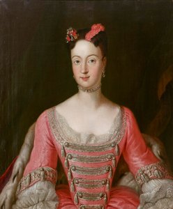 Księżniczka Pruska Wilhelmina (1709-1758), margrabina Brandenburgii-Bayreuth - Antoine Pesne (1683-1757). Olej na płótnie Wymiar : 79,5x65,5 cm Kolekcja prywatna autorstwa Antoine Pesne