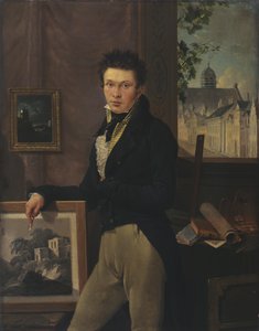 Autoportret (olej na desce) autorstwa Antoine Pierre Steyaert