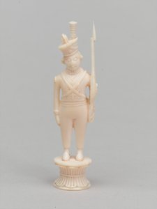 Biały pionek, figura szachowa, Indie, 1820 ok autorstwa Antoine Verard
