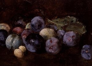 Martwa natura ze śliwkami, 1874