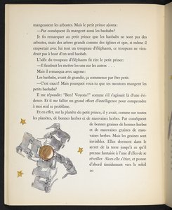 Słonie, ilustracja z książki "Le Petit Prince" autorstwa Antoine