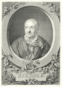 Salomon Gessner, szwajcarski malarz i poeta (grafik) autorstwa Anton (after) Graff