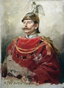 Guillaume II Portret cesarza niemieckiego Wilhelma II (1859-1941), króla Prus par Wernera, Antona von (1843-1915). Olej na tekturze, rozmiar: 32x22,5