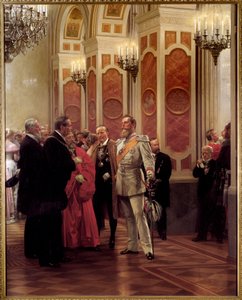 Kronprinz Wilhelm Pruski (1882-1951) na balu dworskim (olej na płótnie) autorstwa Anton Alexander von Werner