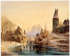 Lodowisko na rzece, 1855.
