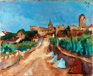 Ulica do Durnstein (Austria) - Obraz Antona Faistauera (1887-1930)
