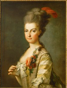 Arcyksiężna Maria Krystyna w jedwabnej sukni w paski (obraz na płótnie)