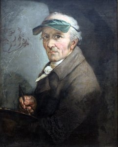 Niemiecki: Selbstbildnis mit Augenschirm Autoportret z cieniem do powiek autorstwa Anton Graff