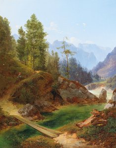 Widok na Alpy Wysokie w pobliżu Weichselboden w Styrii autorstwa Anton Hansch