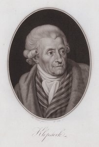 Friedrich Gottlieb Klopstock , niemiecki poeta (grafika)
